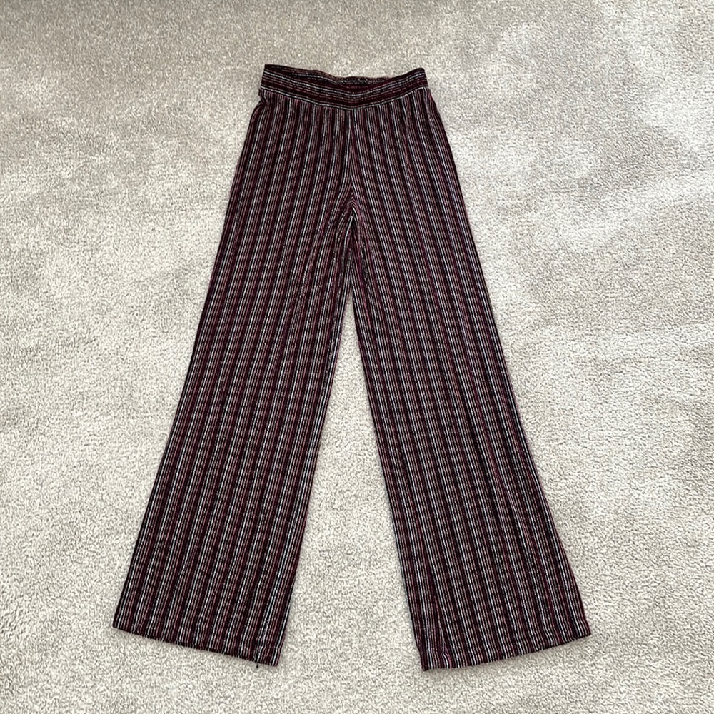 Forever 21 Metallic Striped Palazzo Pants Size S
